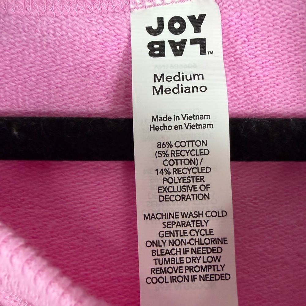 ♥️ Women's Valentine's Day Patchwork Crewneck Sweatshirt - JoyLab™ Pink M & XL - Picture 11 of 15